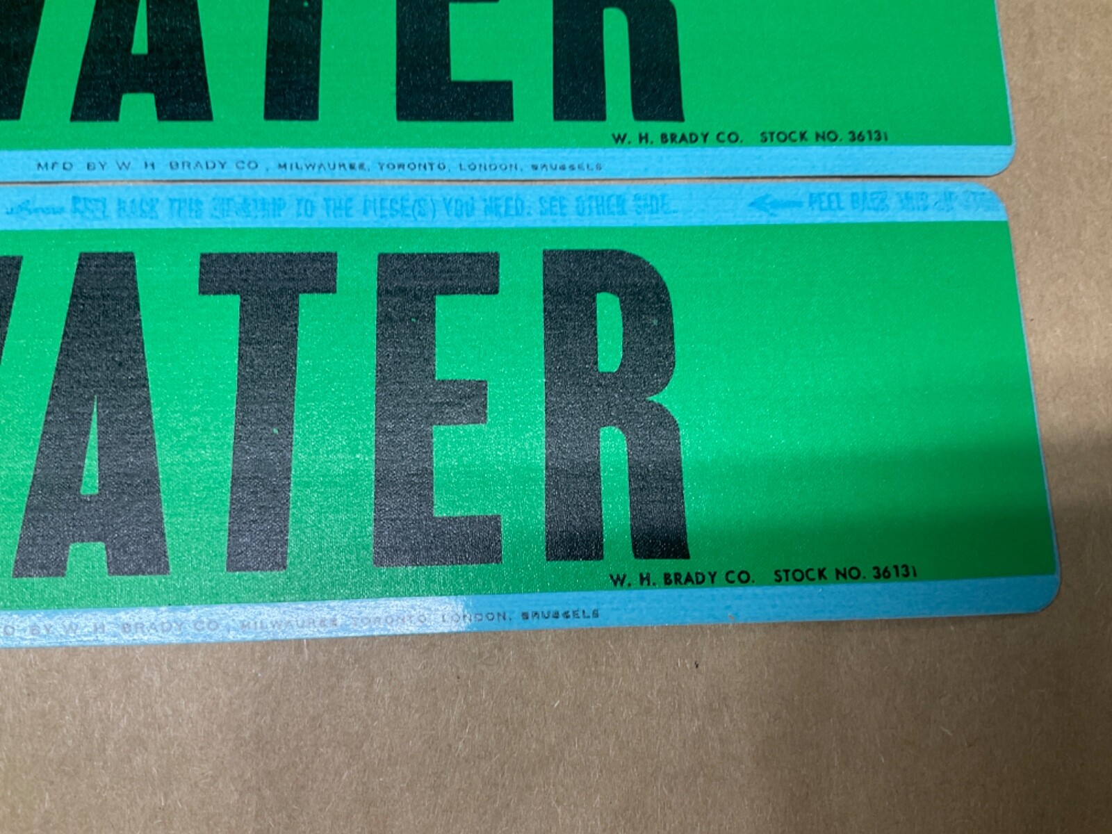 Lot Of 3 Brady Green City Water Marker 2.25″ x 14″ #21F121CI