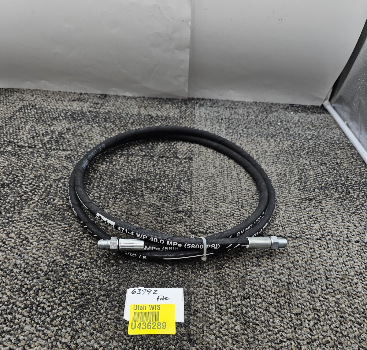 Parker 471-4 WP 40,0 MPa Hydraulic Hose 5800PSi 1/2″ 10 FT. Synthetic Rubber