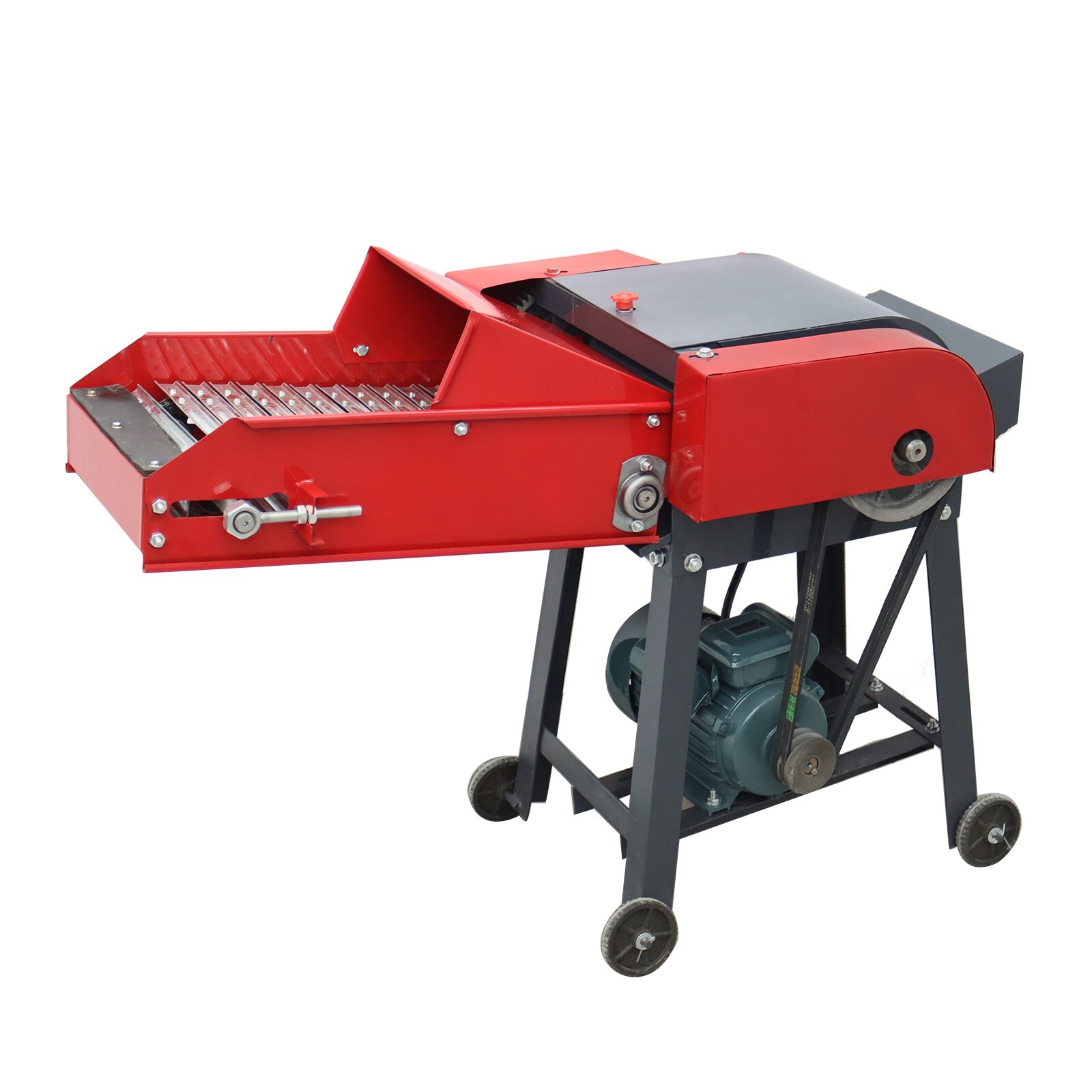 6 Blade Hay Cutter with Conveyor Belt Grass Grinder Corn Wheat 500-1000KG/H 220V