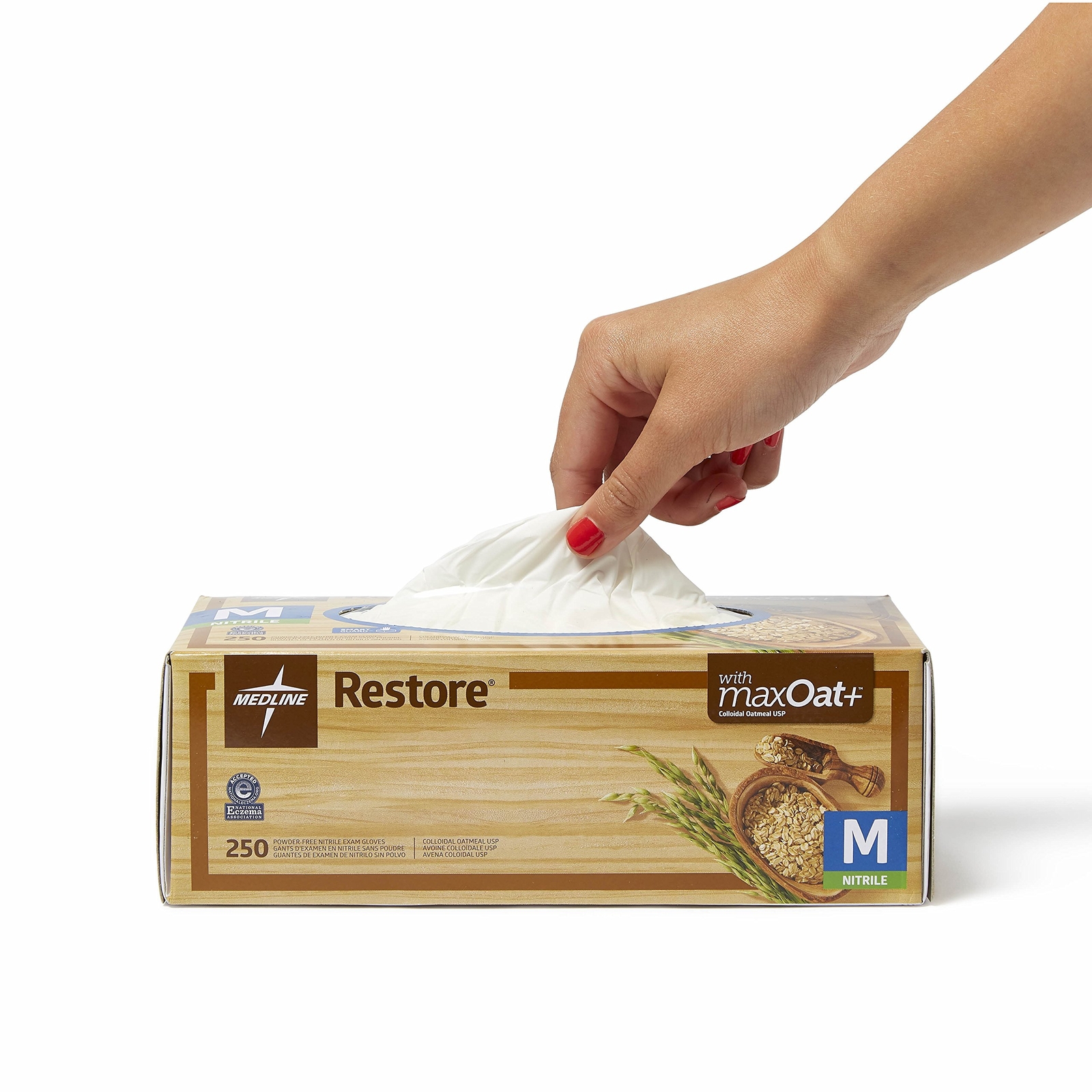 Restore Disposable Nitrile Gloves 250 Count Off White Medical Multi Purpose Use