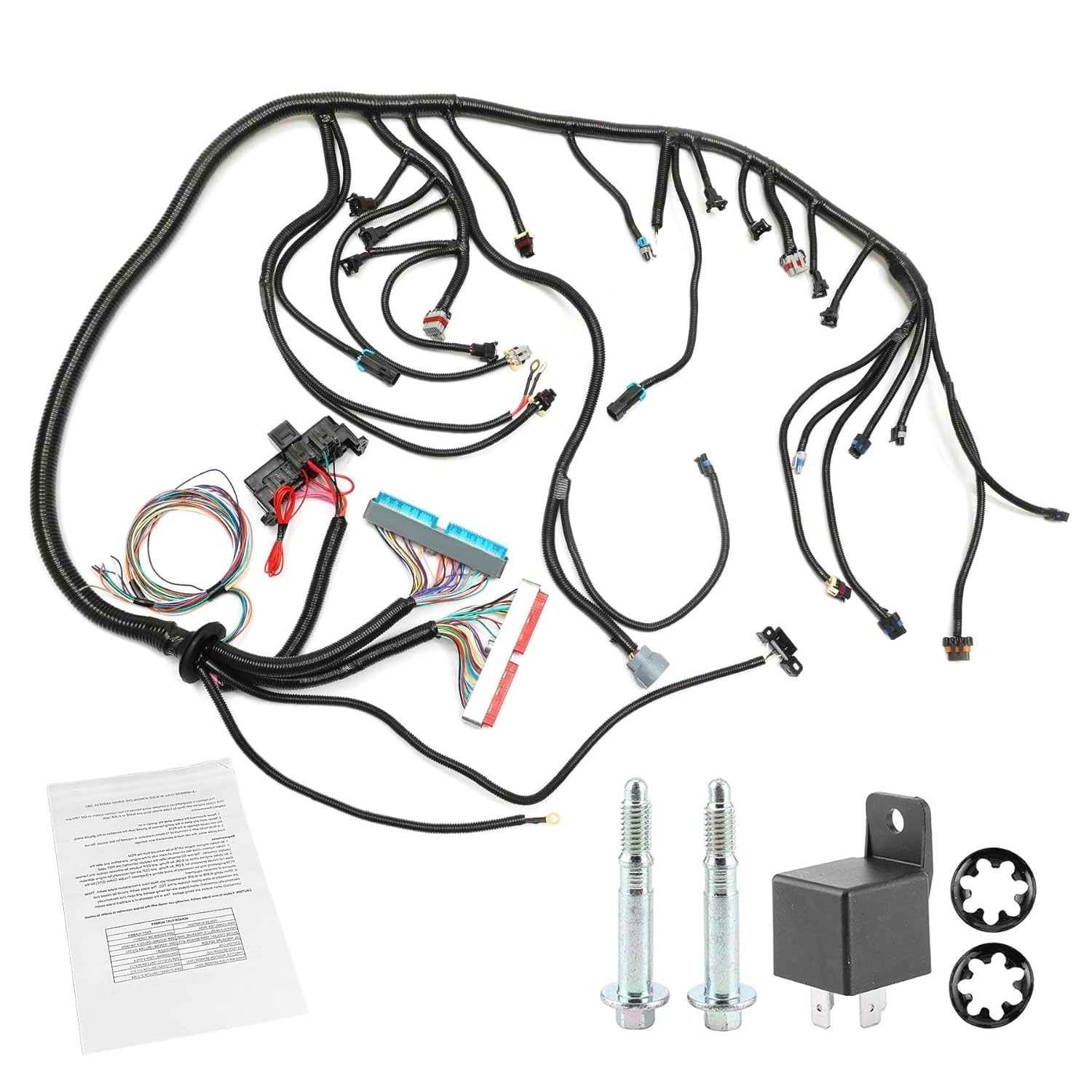 Standalone Wiring Harness 4L60E DBC for GM LS Swap LS1 4.8 5.3 6.0 Red Blue PCM