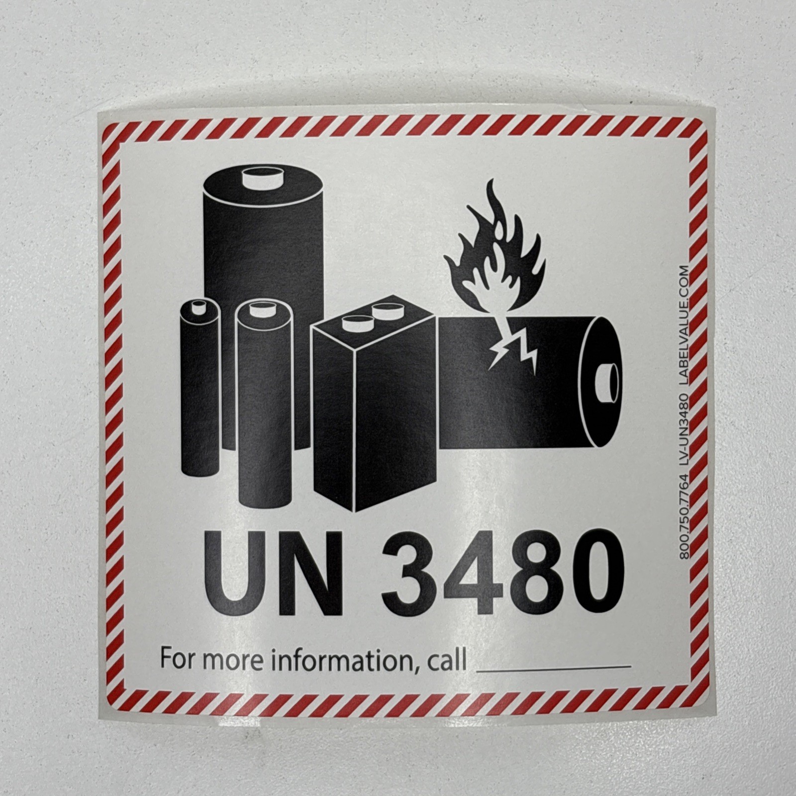 UN3480 Lithium Ion Battery Shipping Labels Stickers Lot of 6 4.75X4.5 inch