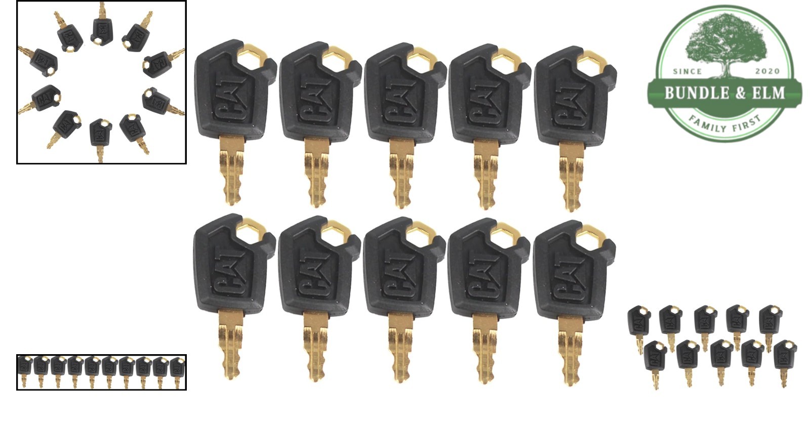 10 Piece Key Set for Heavy Machinery, Compatible with Various Equipment Models