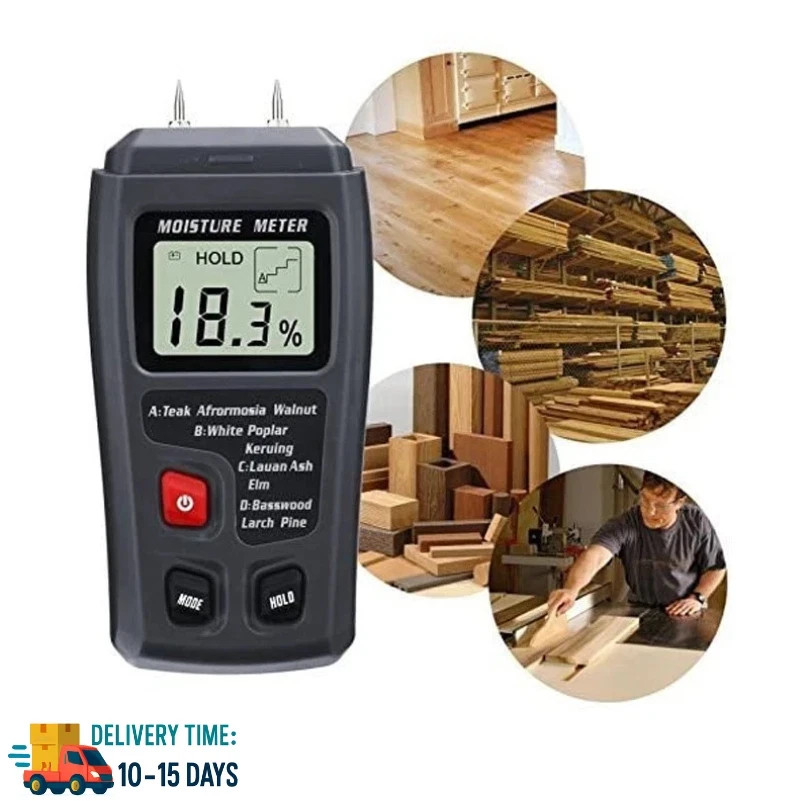 Digital LCD Wood Moisture Meter Detector Tester Wood Firewood Paper Cardboard