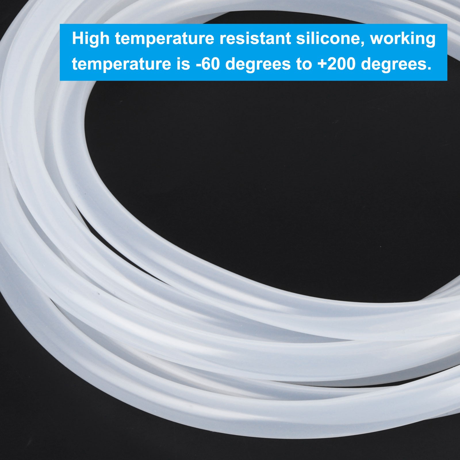 7/16″ ID x 9/16″ OD Silicone Tubing High Temp Hose Tube Clear Pipe 19.7ft