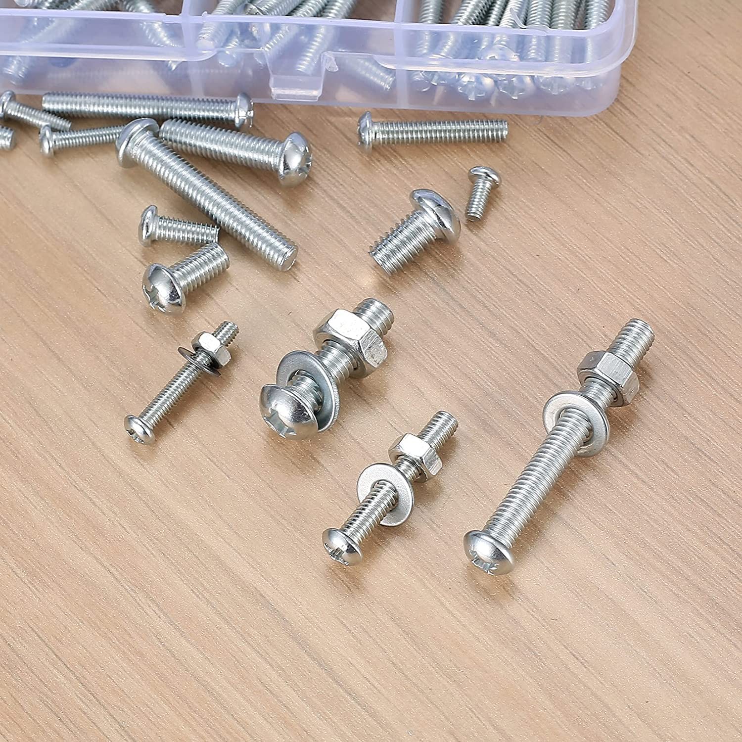 1080 Pcs Screws Bolts and Nuts Assortment Kit, Metric Machine Screws and Nuts