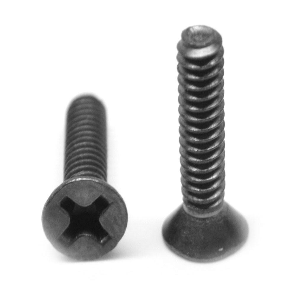 M2 x 0.40 x 8 DIN 965 / ISO 7046 Machine Screw Phil Flat Hd Stl Black Oxid