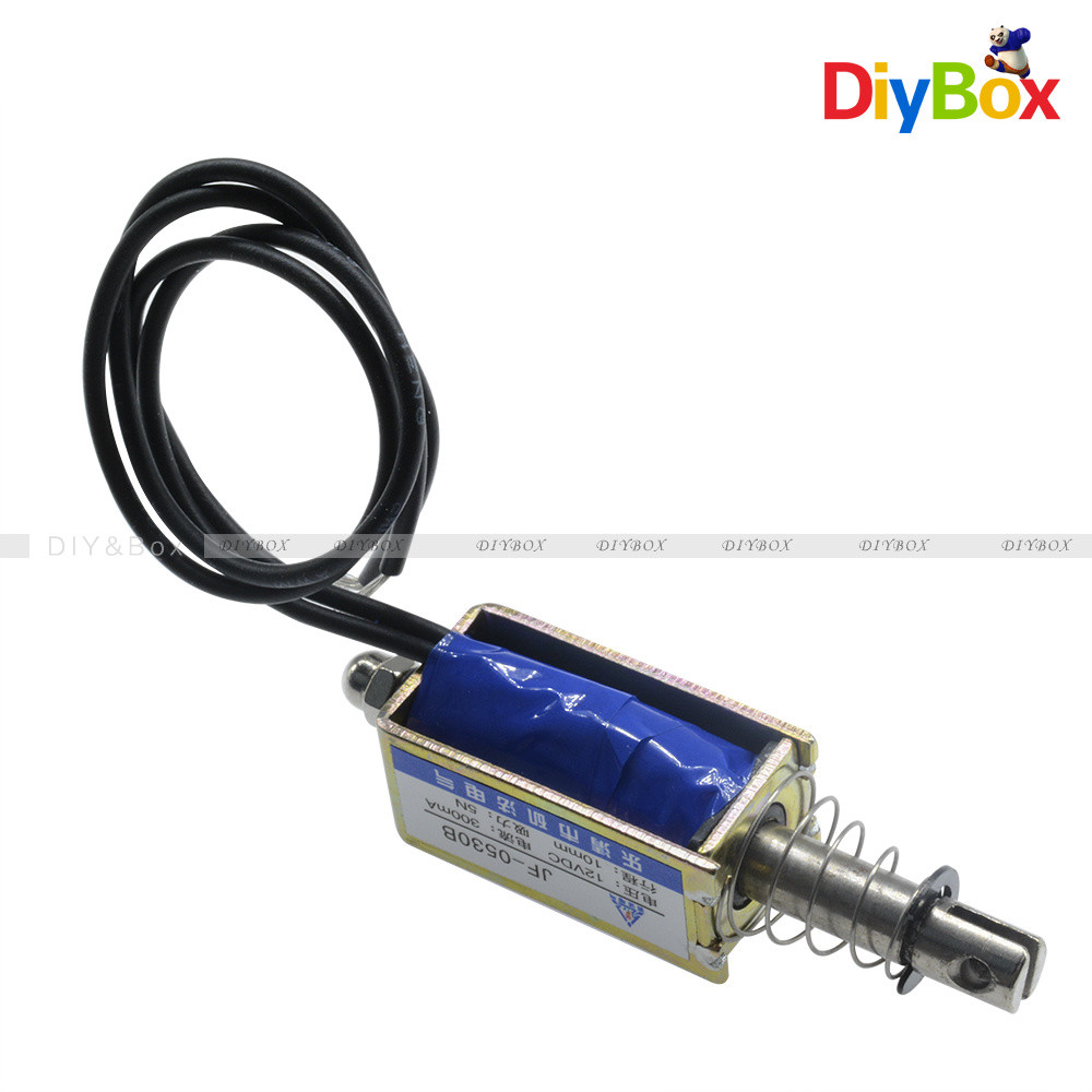 JF-0530B DC12V 300mA 5N/10mm Pull-Push-Type DC Solenoid Electromagnet