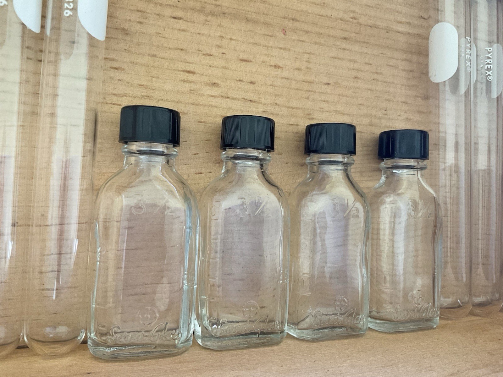 Vintage LOT Glass Pyrex Sani Glass test tubes vials Science chemistry Laboratory