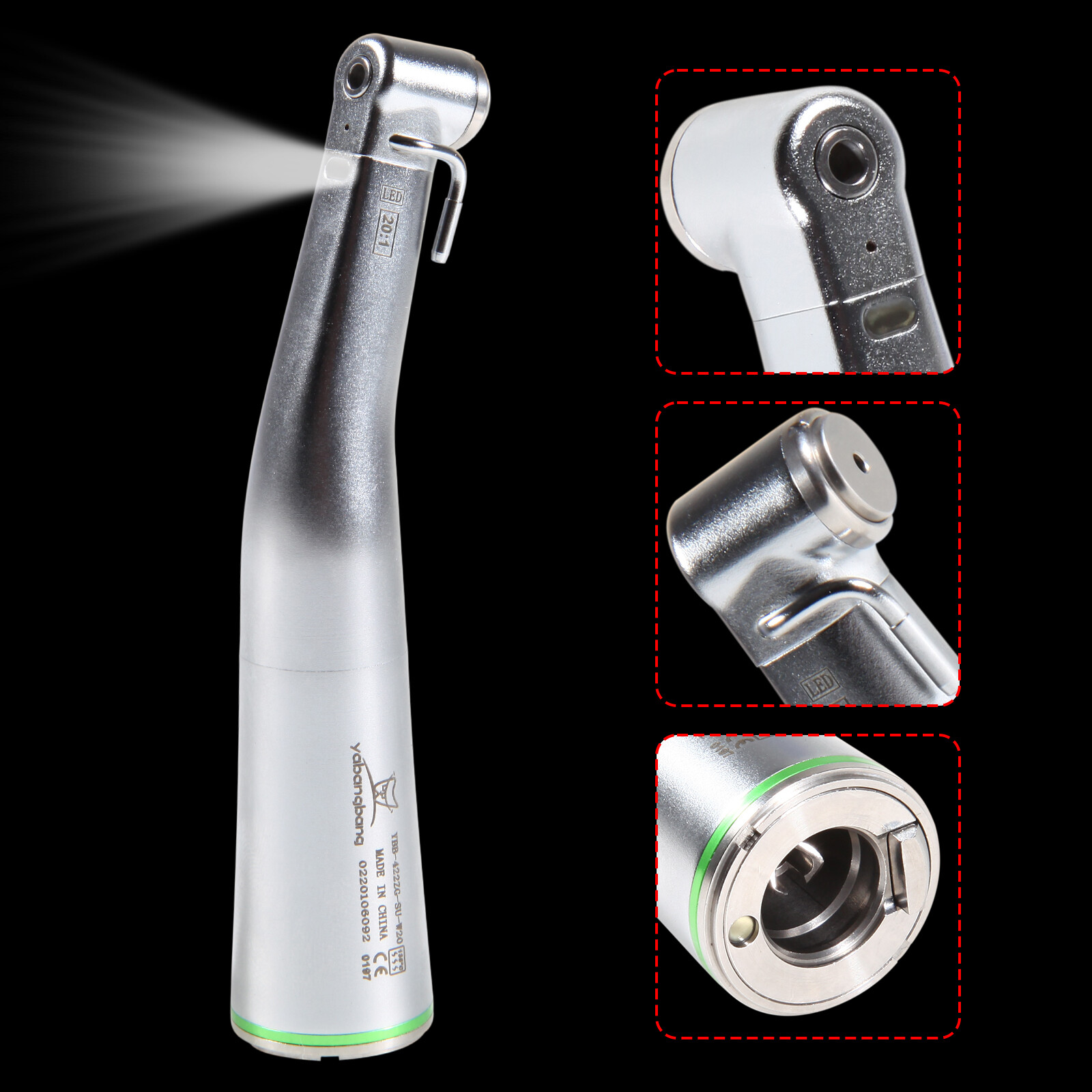 NSK Style SG20 Dental Implant Handpiece Surgical 20:1 Contra angle LED/Non LED