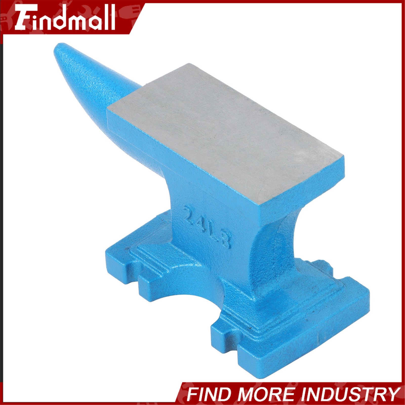 Findmall 24Lbs Cast Iron Anvil Blacksmith Anvil Hard Round Horn Forging Tool