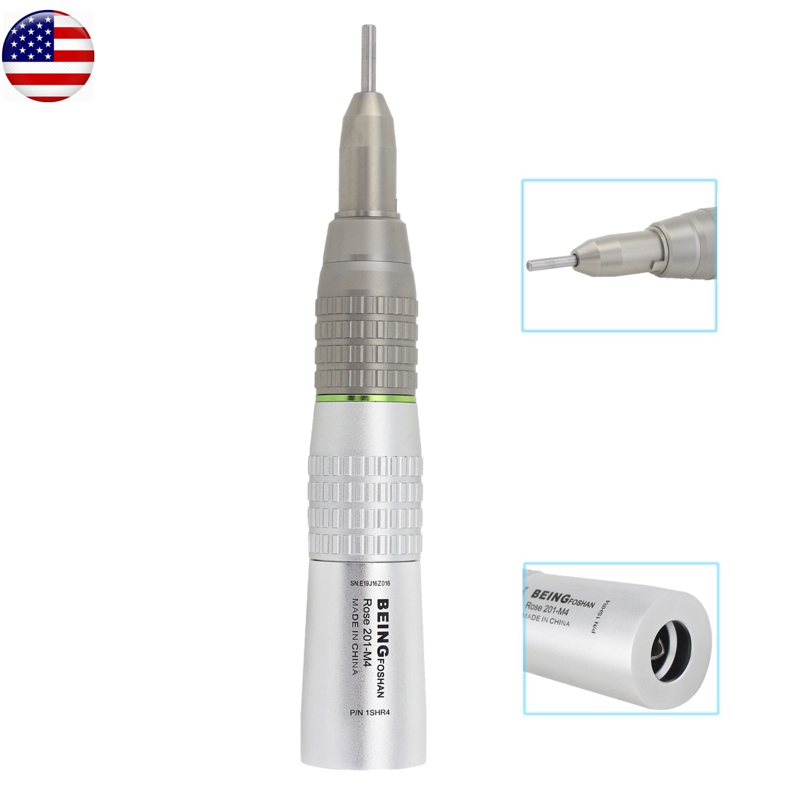 BEING Dental 4:1 Reduction Straight Handpiece Nose Cone ISO E type NSK EX-5B USA