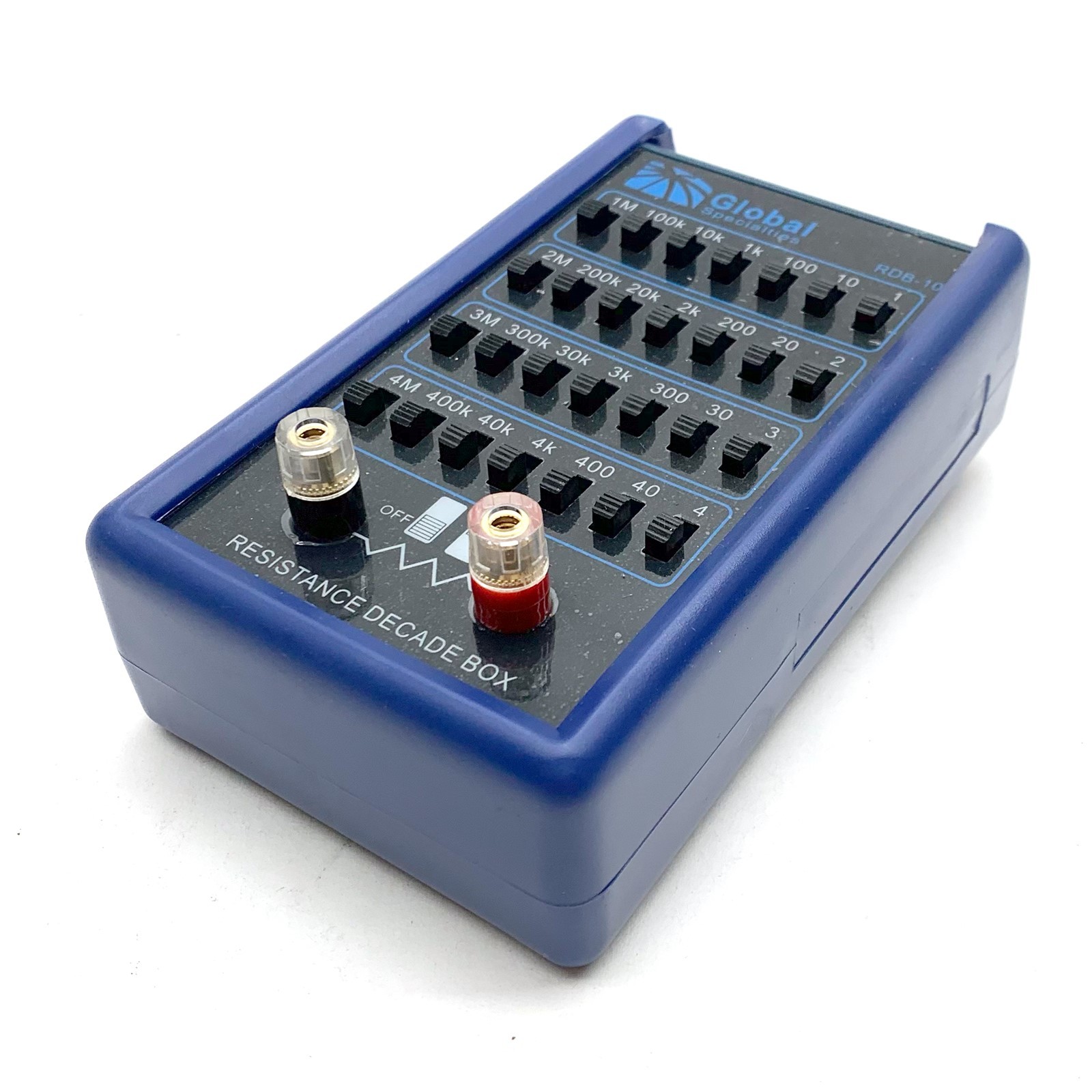 Global Specialties Resistance Decade Box RDB-10 Tester 1-11 OHM /Rubber Cover