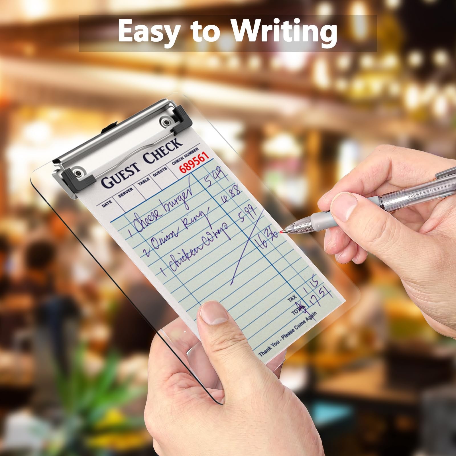 15 Pack Mini Clipboard 5×7 Plastic Small Clear Low Profile Clip Memo Classroom