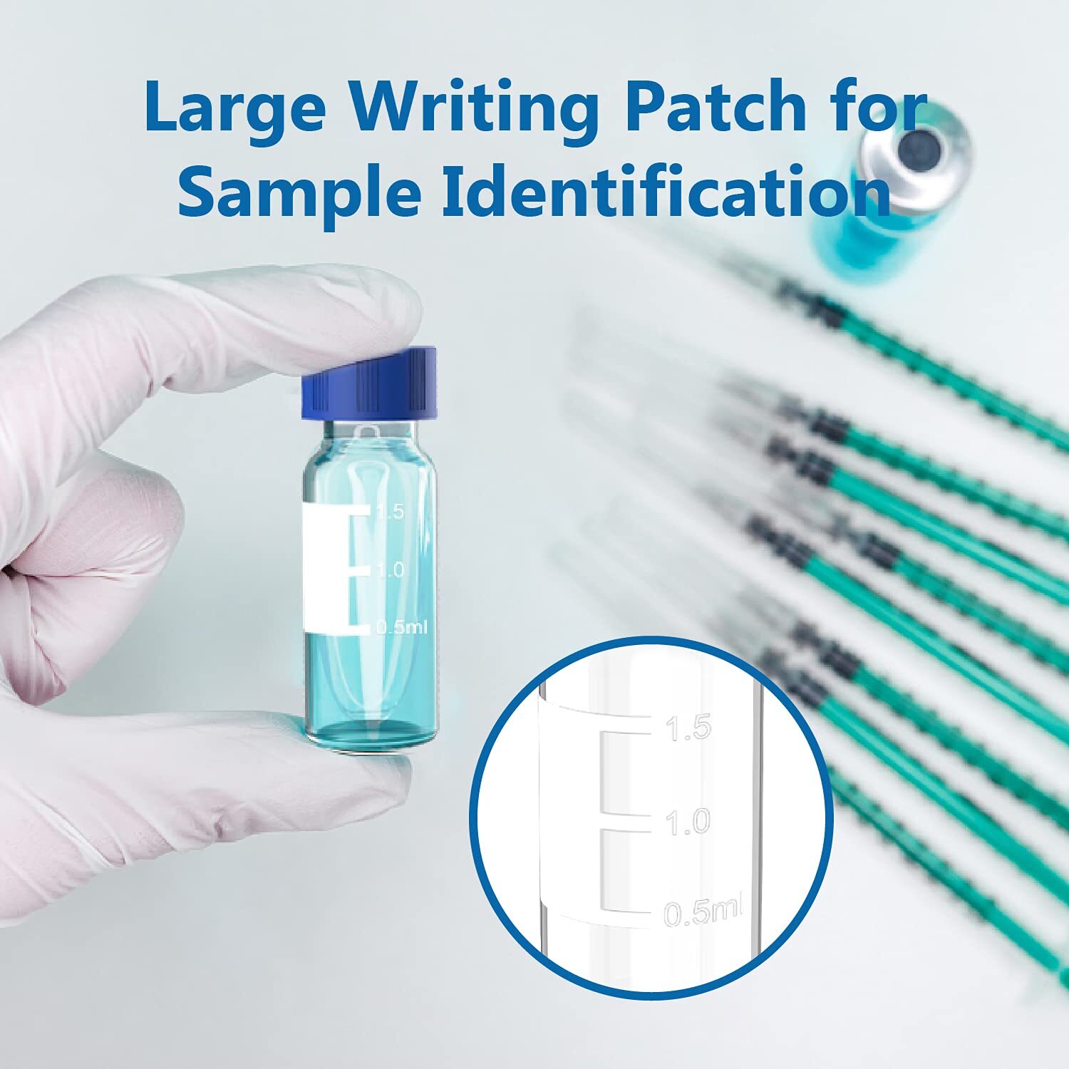 2ml Autosampler Vials 1000PCS+Pre-Slit Caps 9-425 Glass Bottle Screw Top HPLC GC