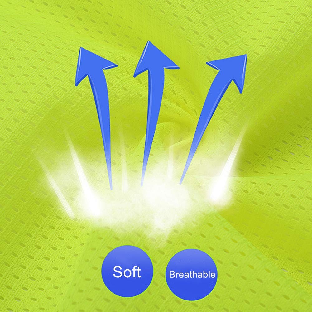 5 Pockets Mesh High Visibility Reflective Safety Vest for Men and Women Work …