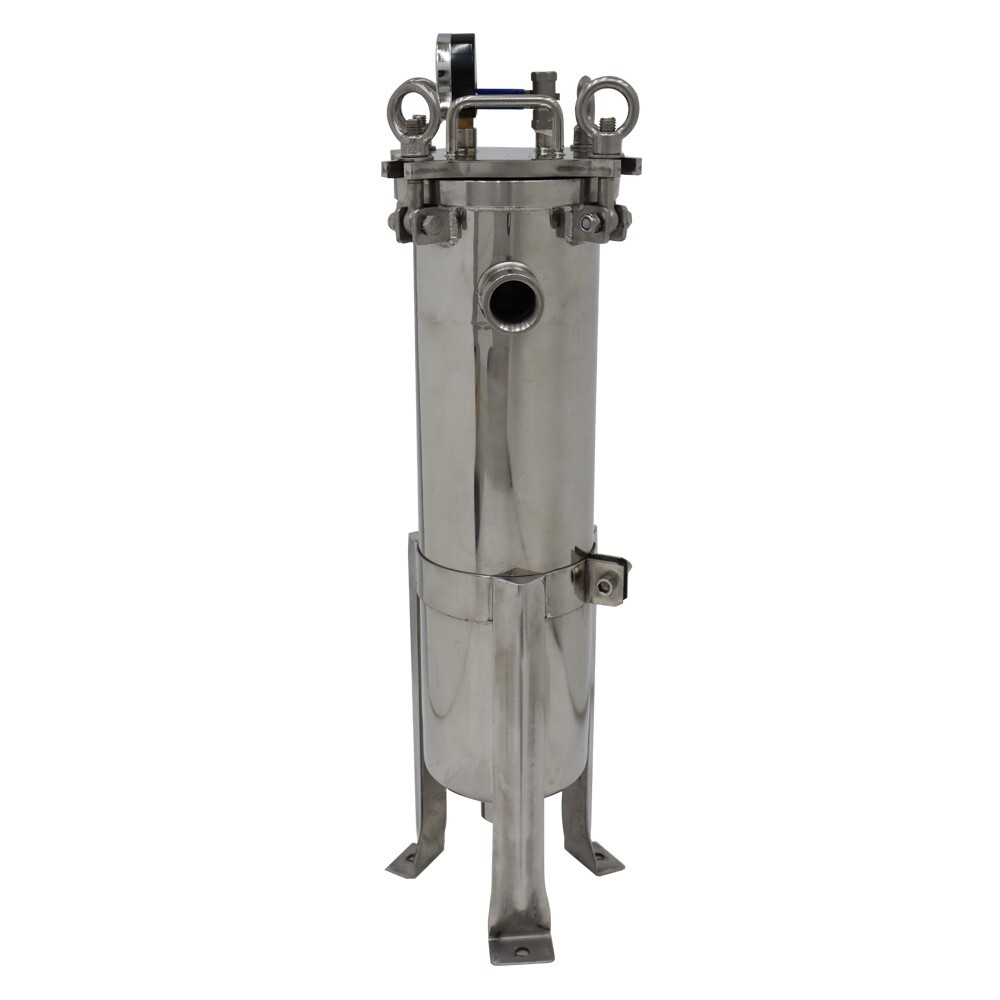 Stainless Steel #4 Bag Filter Housing Fluid Filtration Equipment 1″ NPT In/Out