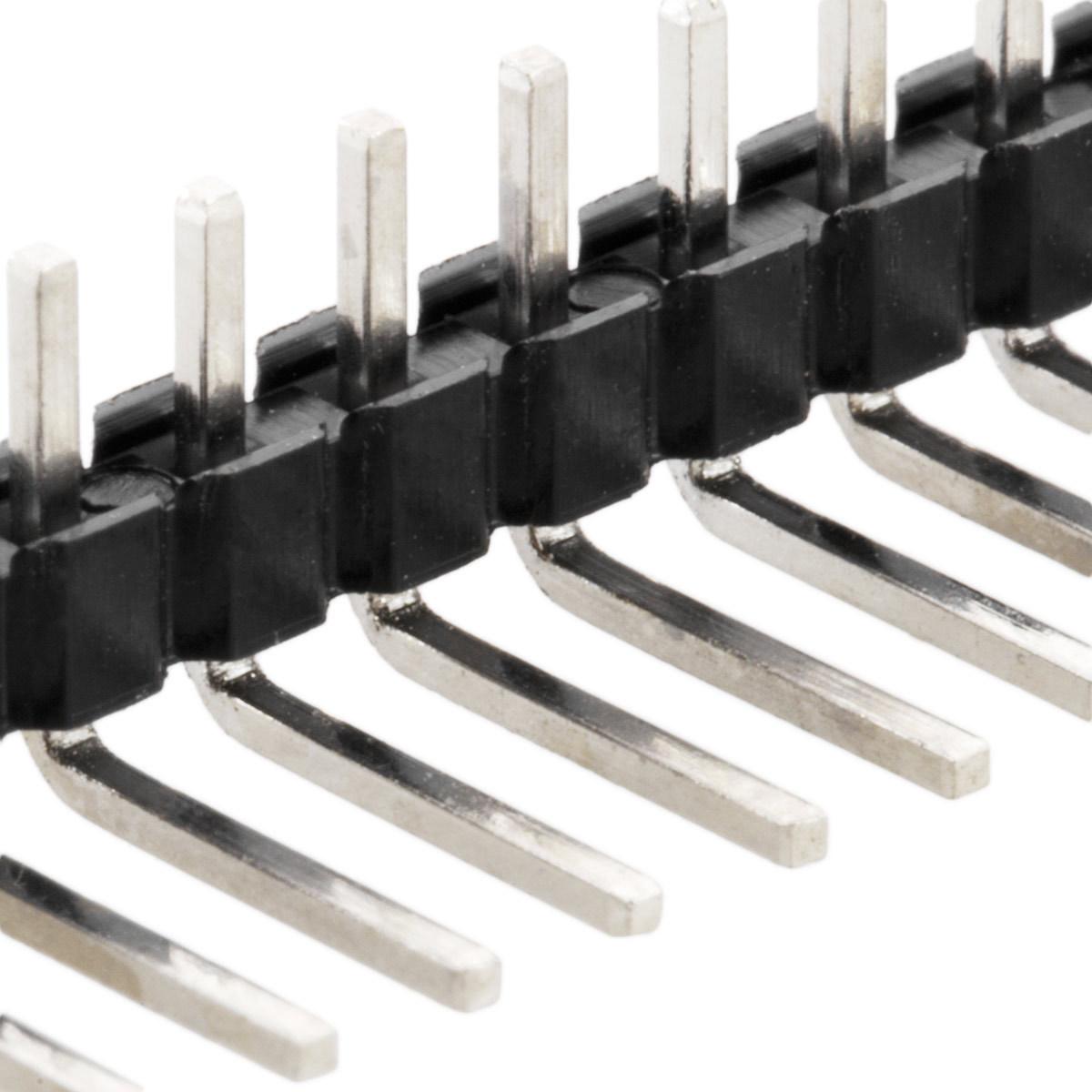 [10x] 1×40 Pin 2.54mm Right Angle Single Row Male Pin Header Connector – 90 deg