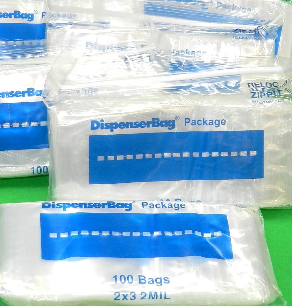 1000 Reloc Zippit Bags 2mil 2×3 Clear Reclosable Squeeze Zip Seal Lock 1,000 Pcs