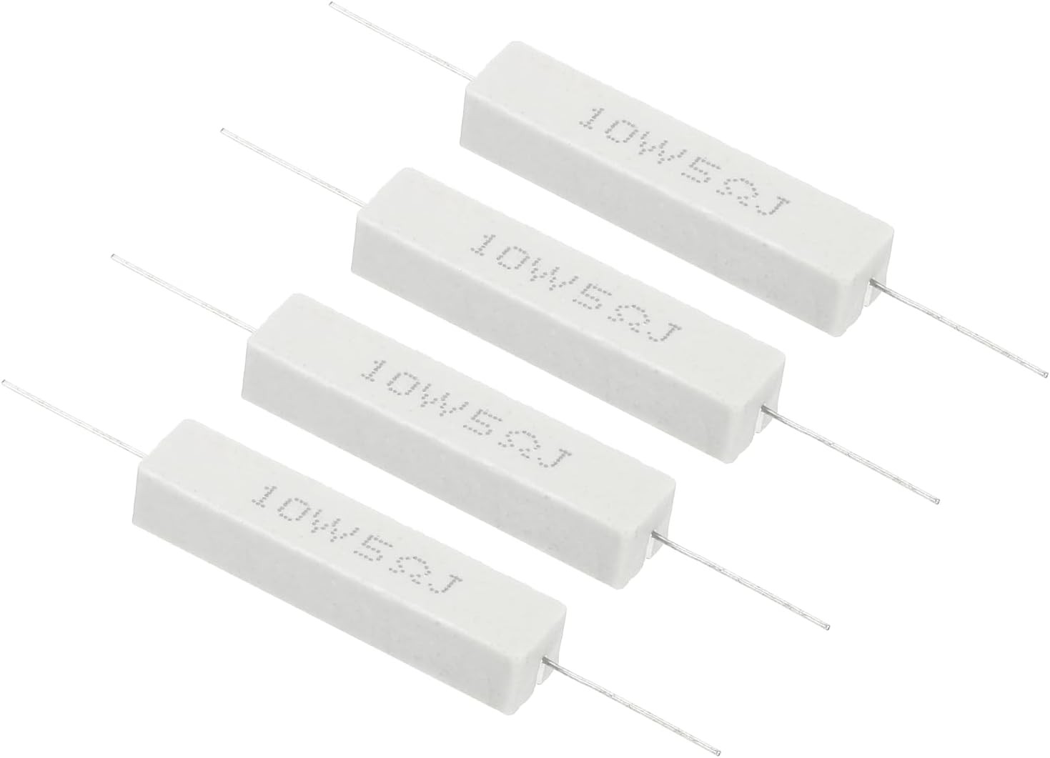 5 Ohm 10W Ceramic Cement Resistor Kit 4 Pcs Percent Tolerance Power Resistors