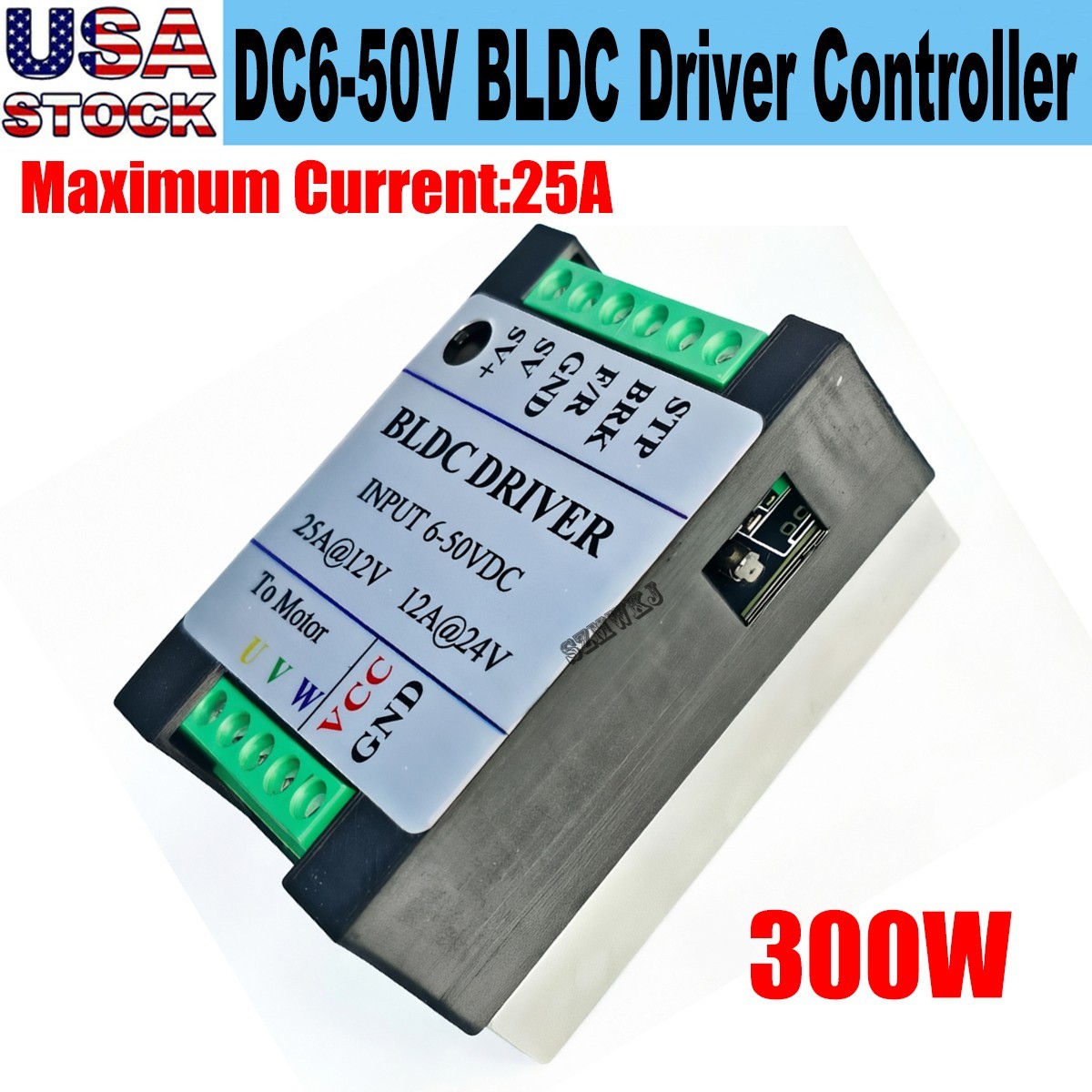 BLDC 3-Phase Sensorless Brushless Motor Speed Controller Fan Pump Driver DC6-50V