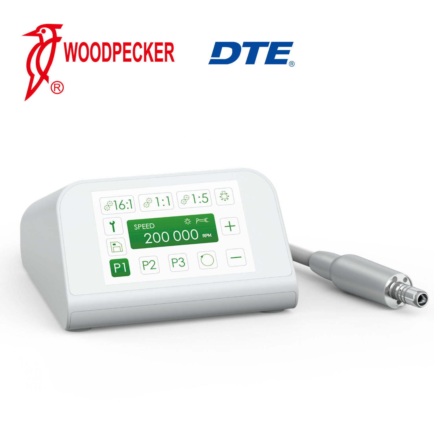 Woodpecker DTE Dental Electric Micro Motor MT2 MT3+ 1:1/1:4.2/1:5 LED Handpiece
