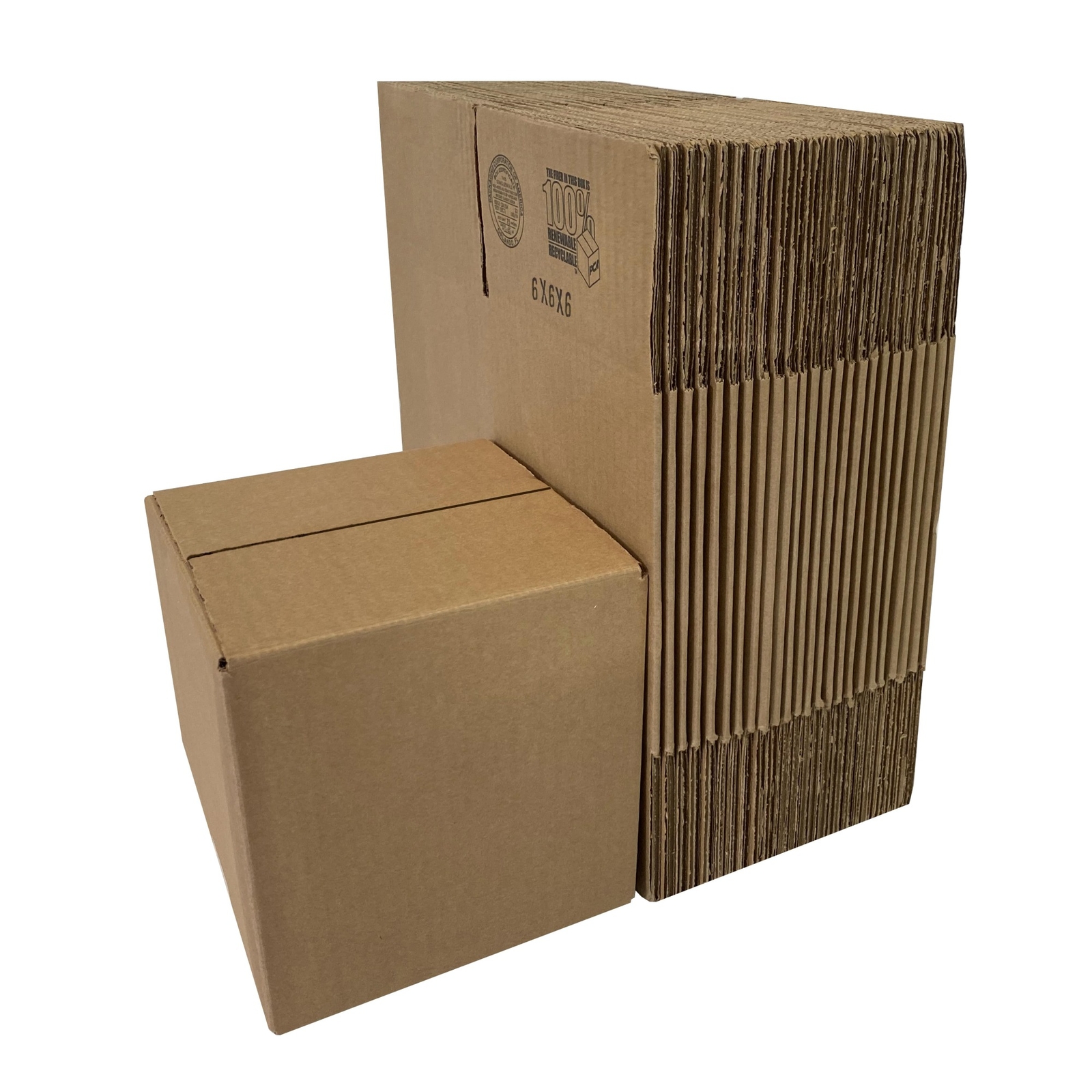 UOFFICE Corrugated Boxes 6″ x 6″ x 6″ Cube Boxes – Bundle of 25