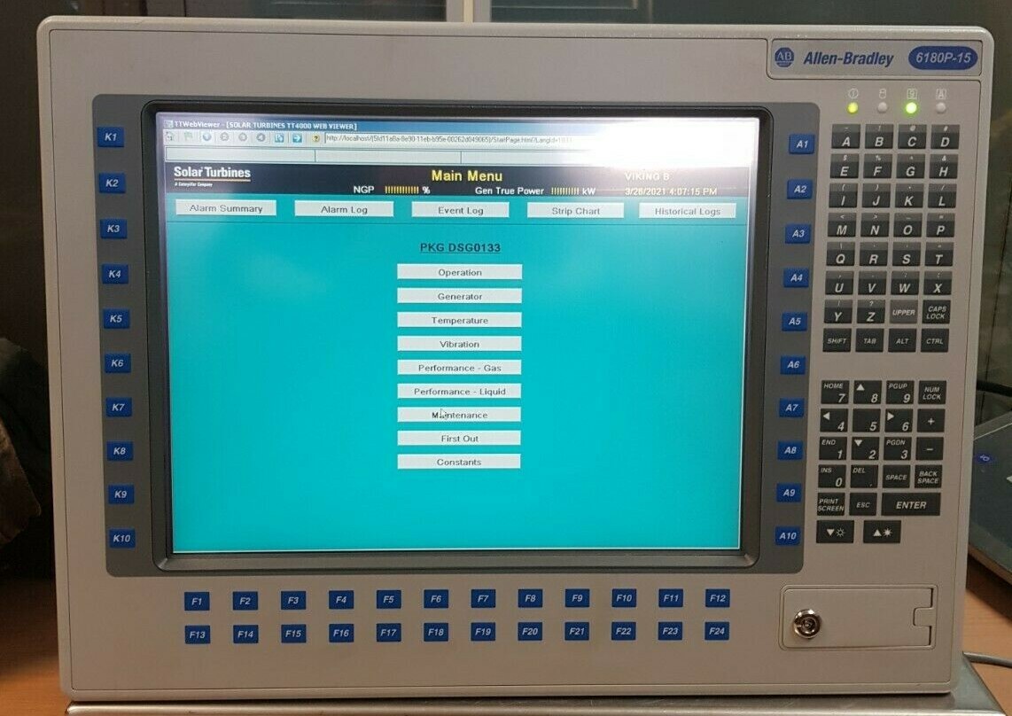 Allen Bradley 6180P-15BPXPDC Ser D Industrial Comp Keypad/Touch 2010 15″ **READ