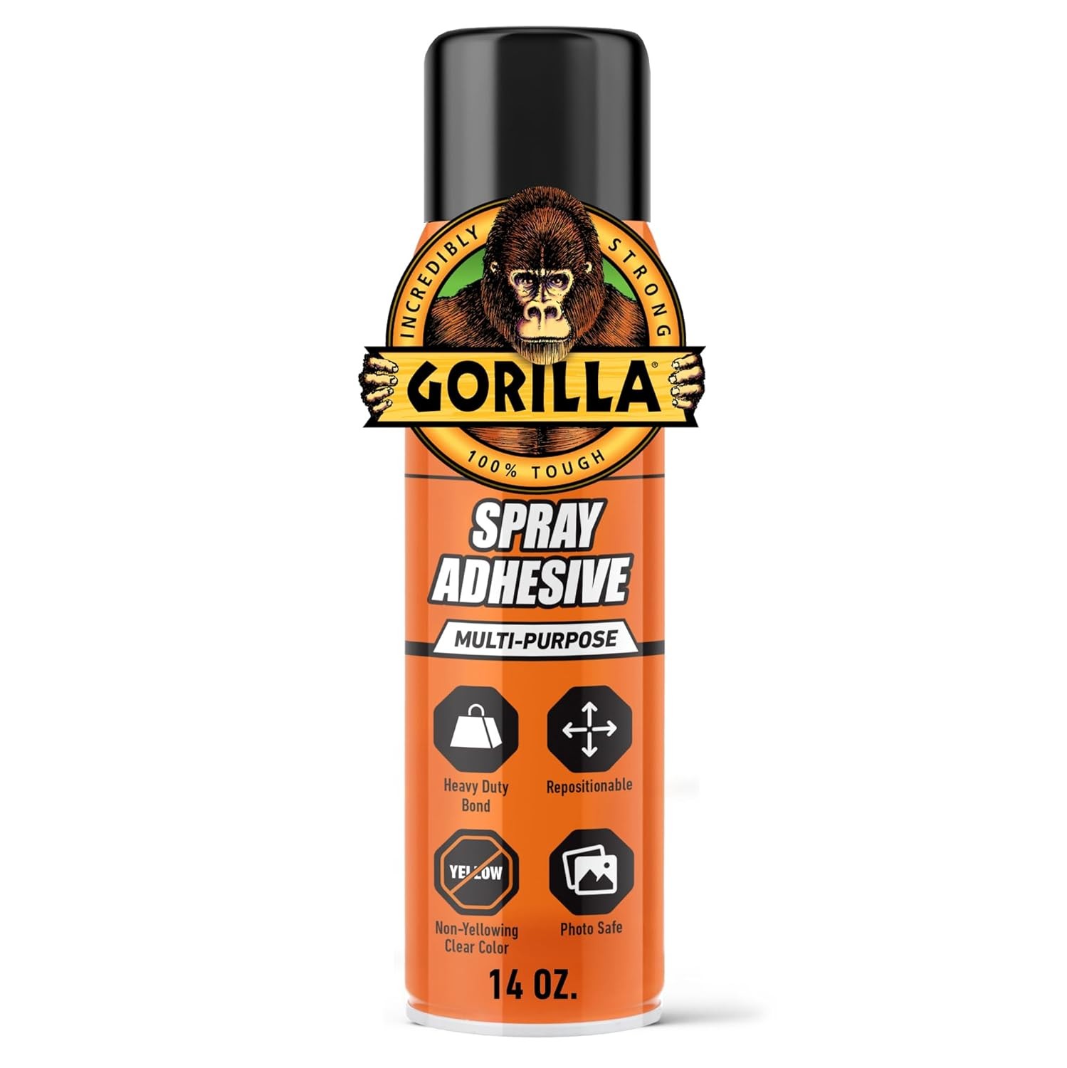 Gorilla Heavy Duty Spray Adhesive, Clear Glue, 14 Ounce (Pack of 1) 1 – Pack
