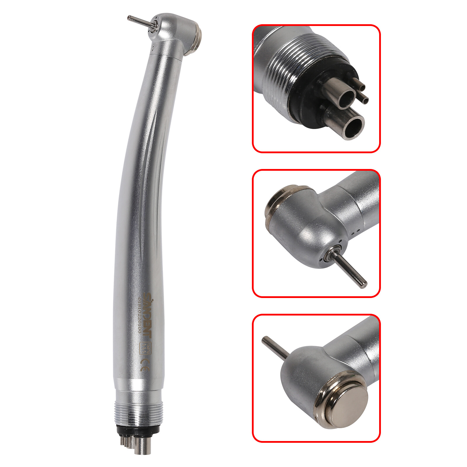1-5 Dental 45°Degree/Standard Head High Speed Turbine Handpiece 4Hole Fit NSK MD