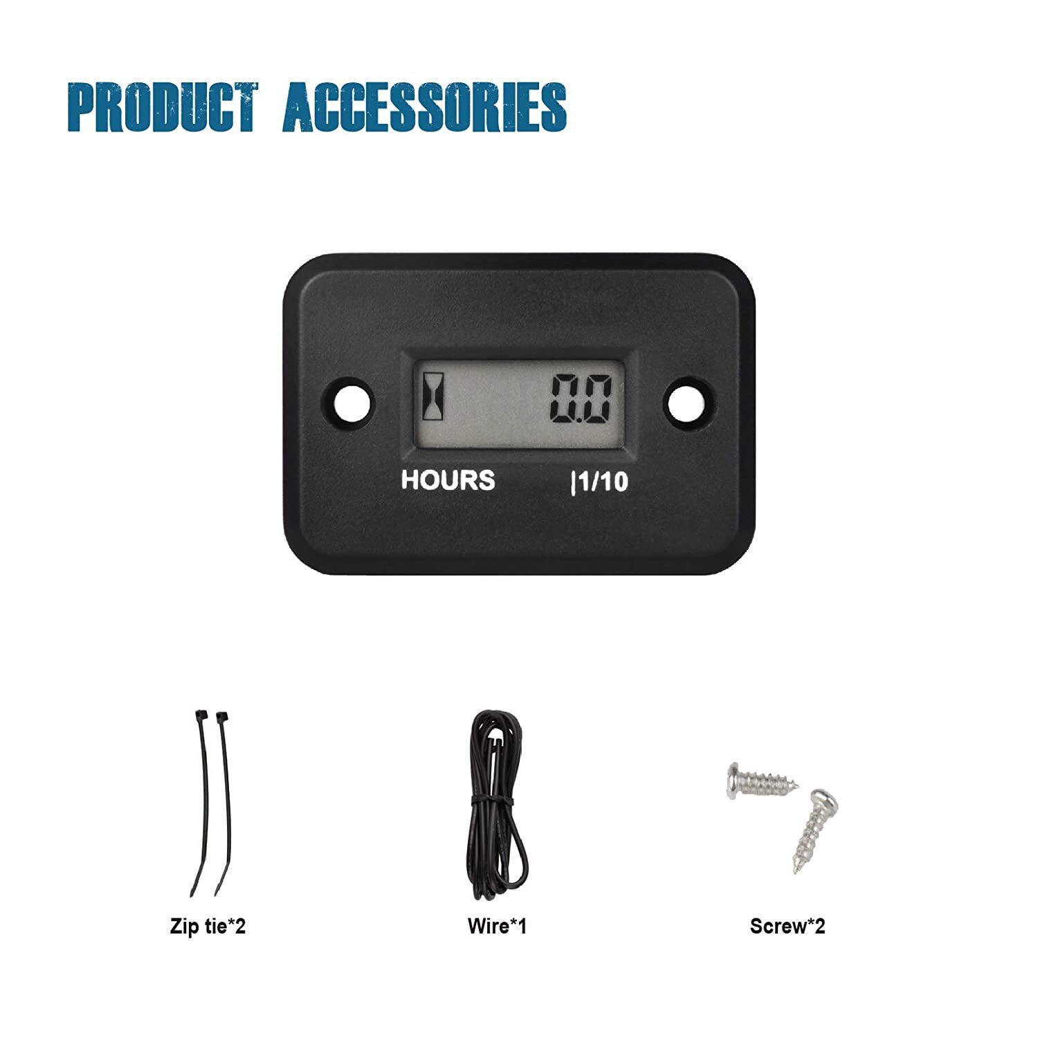 Inductive Maintenance Hour Meter Small Gas Engine Waterproof For Lawn Mower ATV