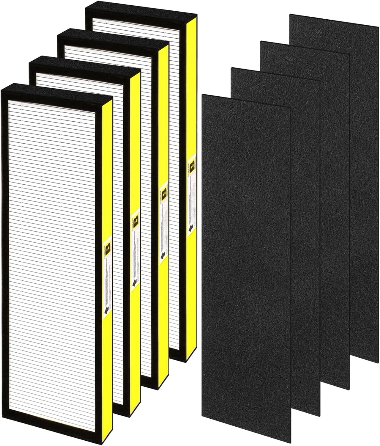 FLT4825 HEPA Filter B Replacement 4 Pack with Carbon Pre-Filters