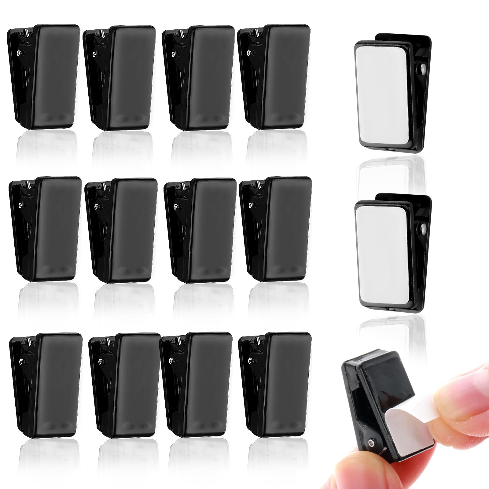 15 Piece Self Adhesive Tapestry Wall Clips for Hanging Rectangle Sticky Photo…