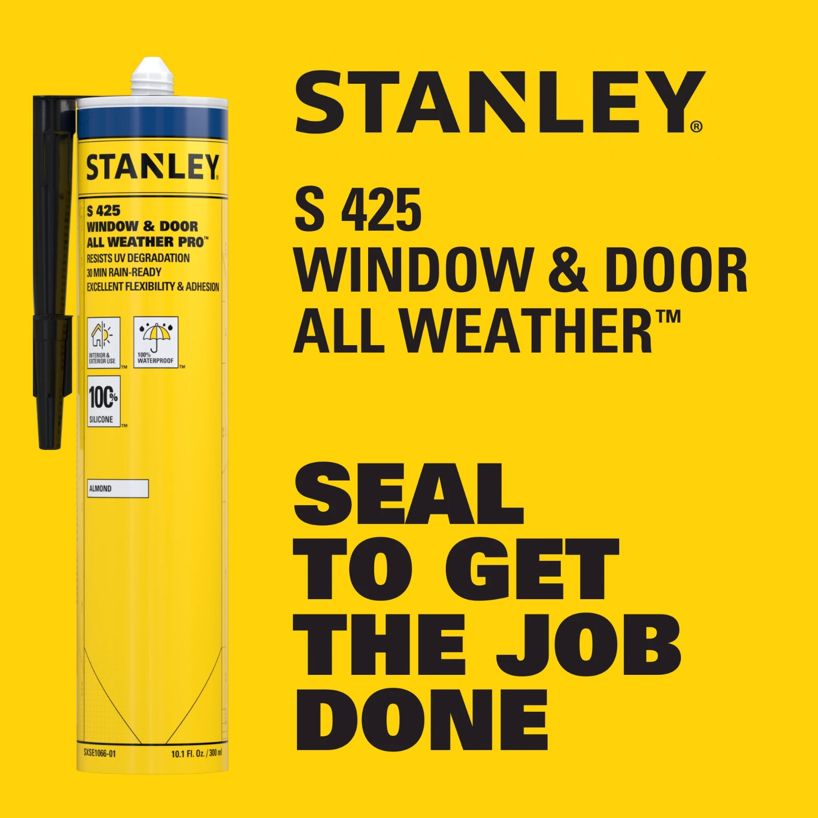 Stanley All Weather Pro Weatherseal Silicone Sealant – Clear, 10.1oz. 12 Pack