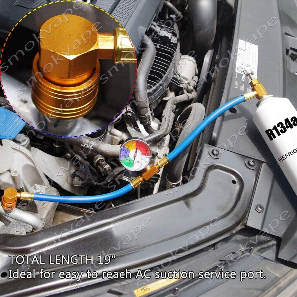 Refrigerant Recharge Kit A/C R134-a Self-Sealing Adapter for AC Sealing cans