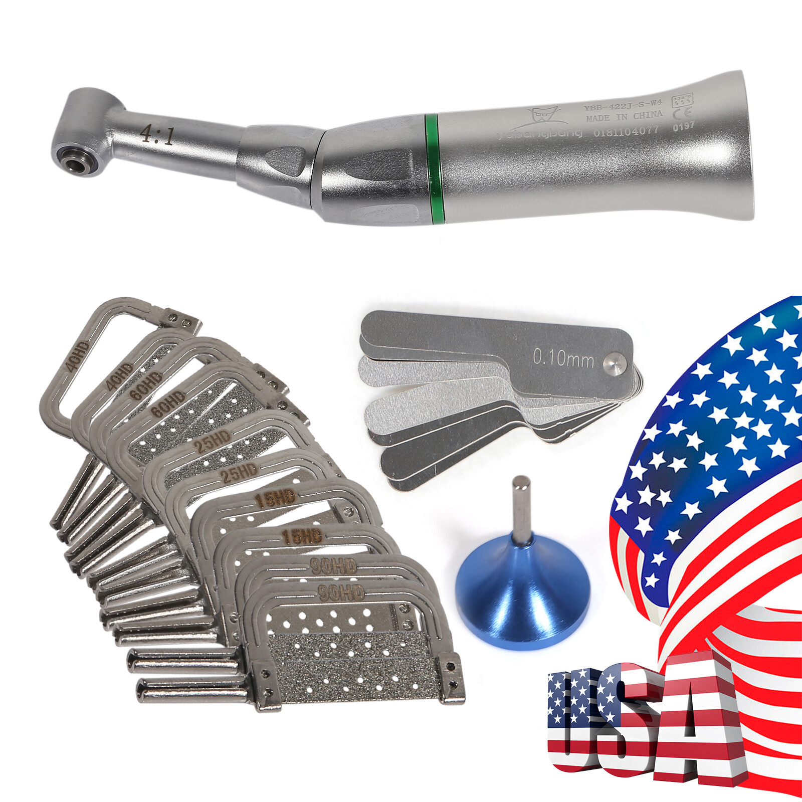 Dental 4:1 Reduction Contra Angle Handpiece IPR 10* Interproximal Strips po