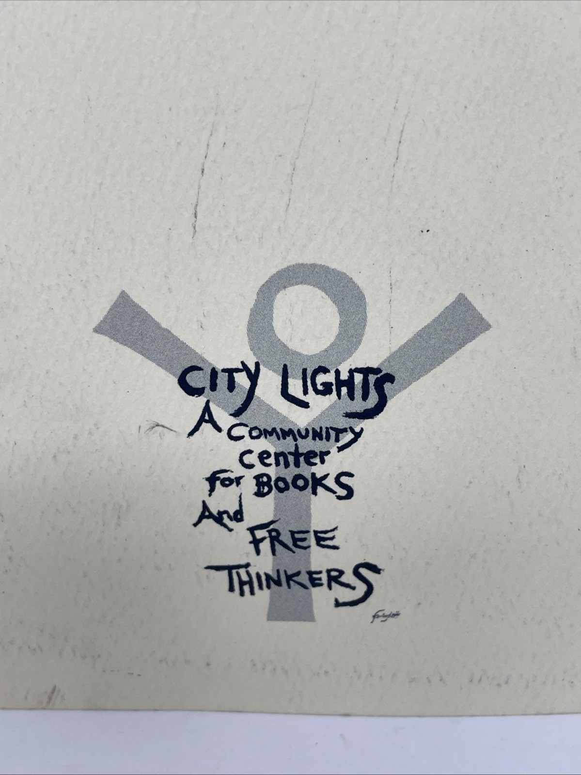 City Lights Bookstore Blank Book Heavy Stock 5.5” x 8” 70 pp Letterpress Cover