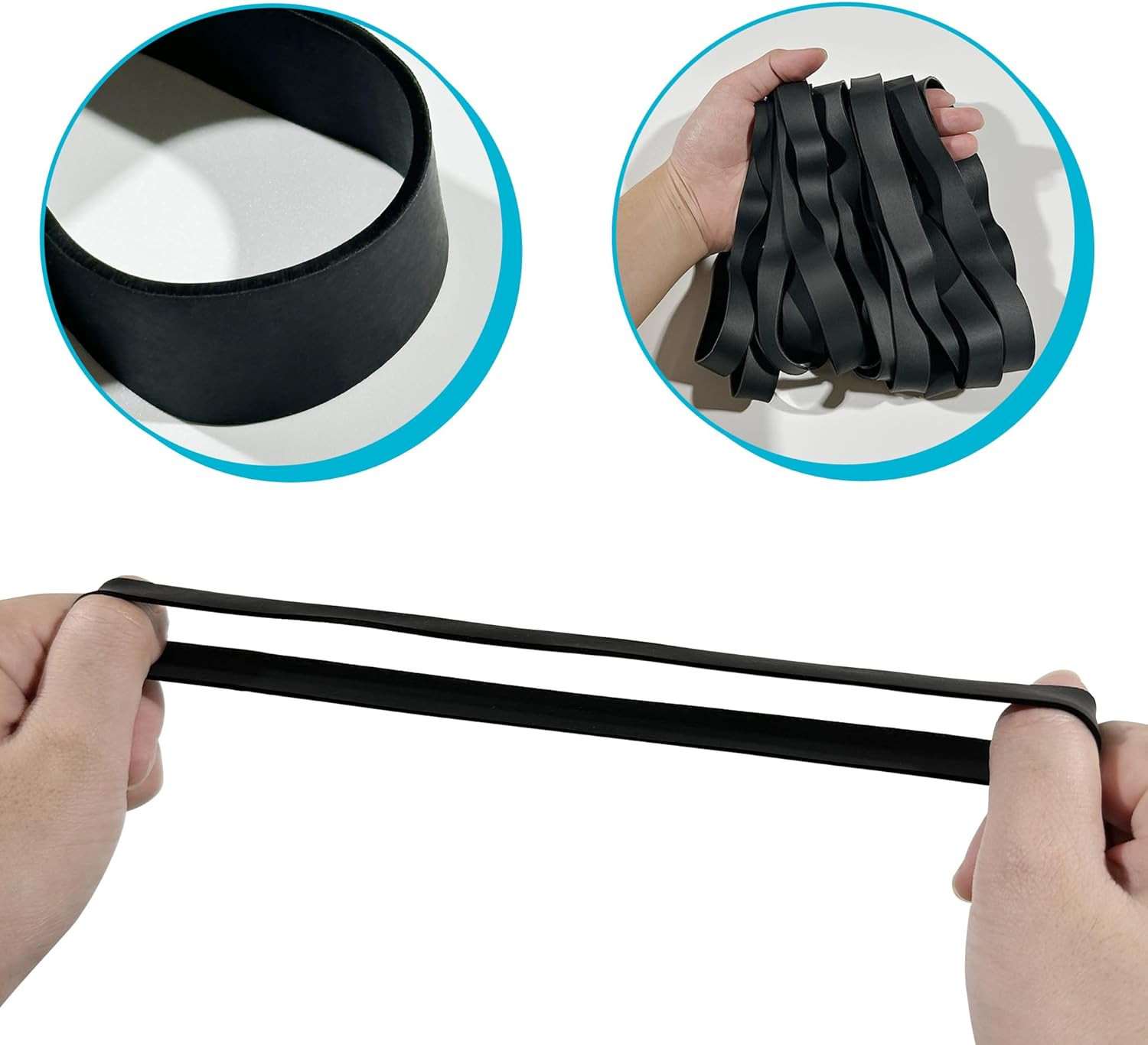 35Pcs Tactical Heavy Duty Elastic Wide Thick UV Heat Cold Resistant Rubber Bands