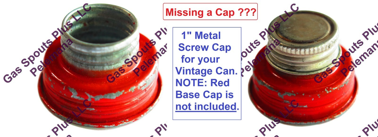 1″ EAGLE DELPHOS METAL GAS CAN SCREW CAP Fuel Gallon Pint Lid FOIL LINER 1 inch
