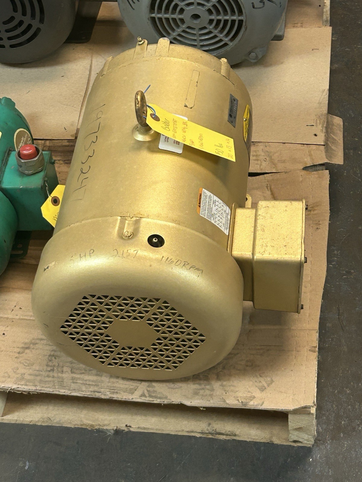 BALDOR,EM3708T,SUPER-E MOTOR 5HP 230/460V 1160RPM 3PH 215T FRAME