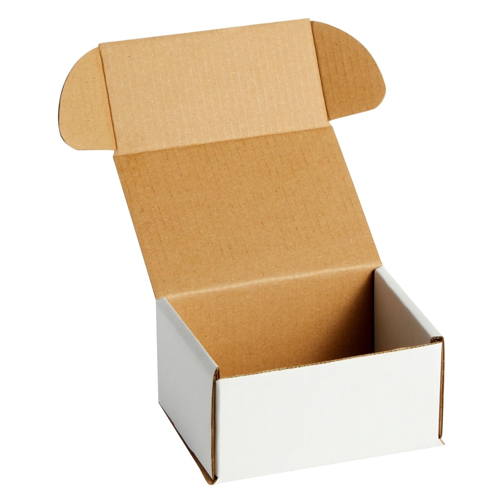 Mailing Box – 50 Pack, White, 4 x 3 x 2 Inch Corrugated Cardboard – Foldable …