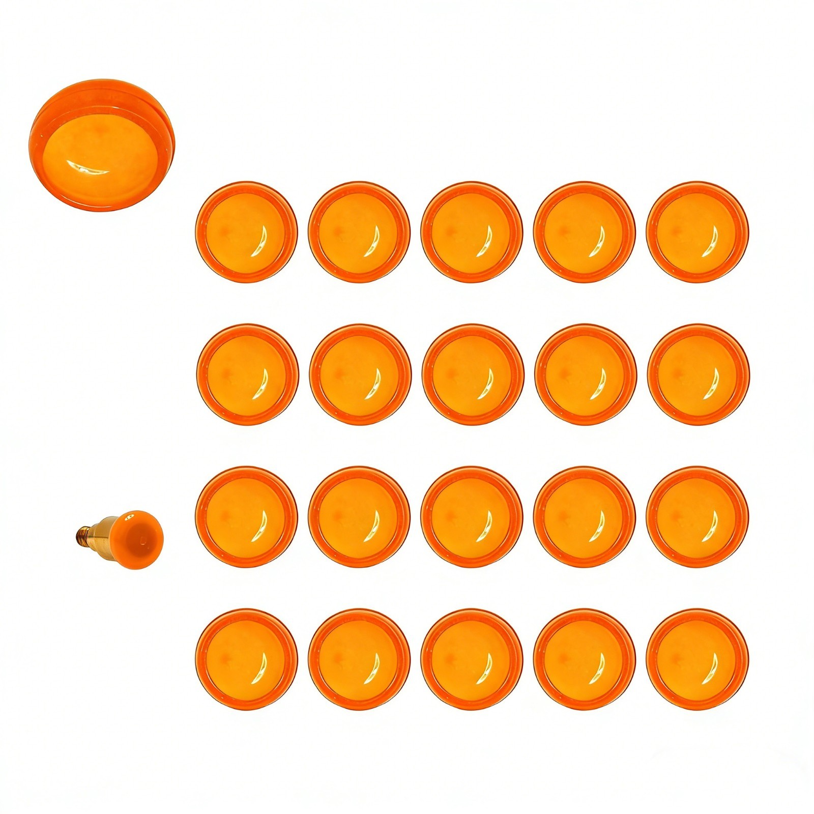 US Zest Locator Orange Extended Range Male Cap 0.8lbs 20pk Dental Compatible