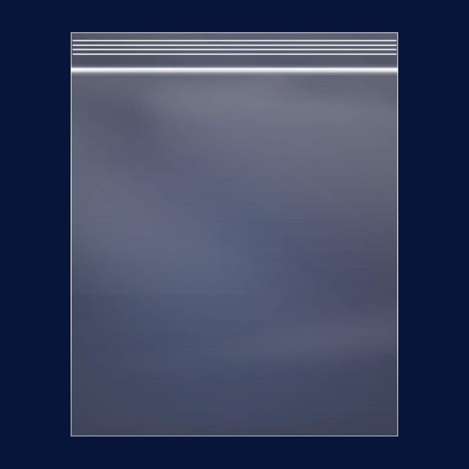100 Pack 13×15 Inch Clear Reclosable Zipper Bag Plastic Poly Zip Lock Bags 2Mil