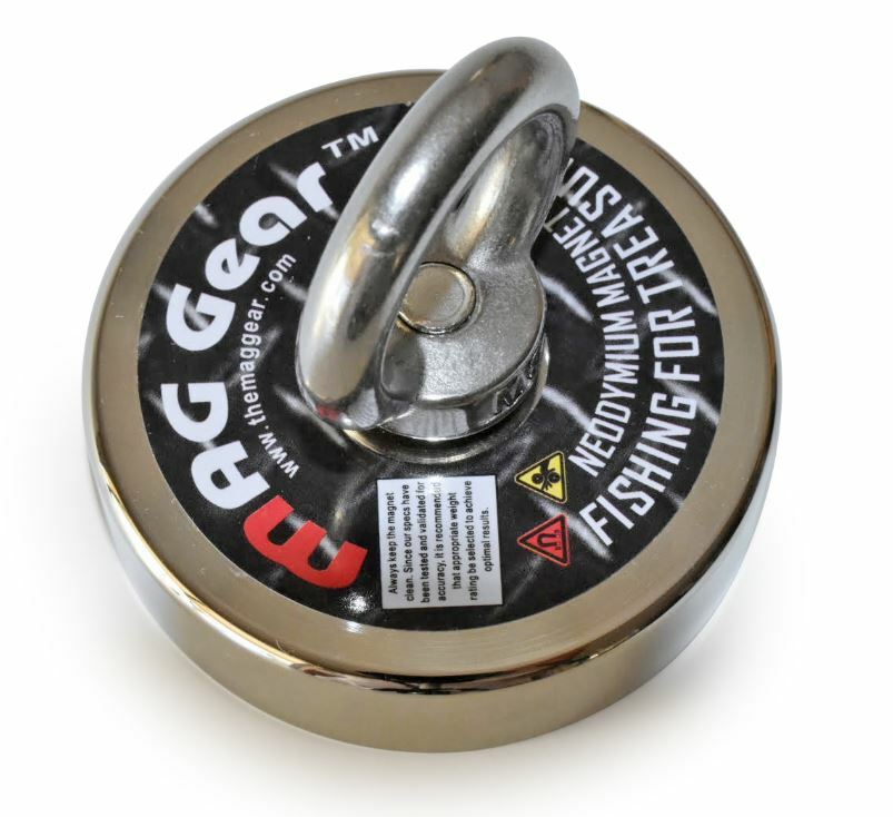 MagGear Salvage Fishing Magnets 370LB/168KG Pull Force Neodymium/Rare Earth Fish