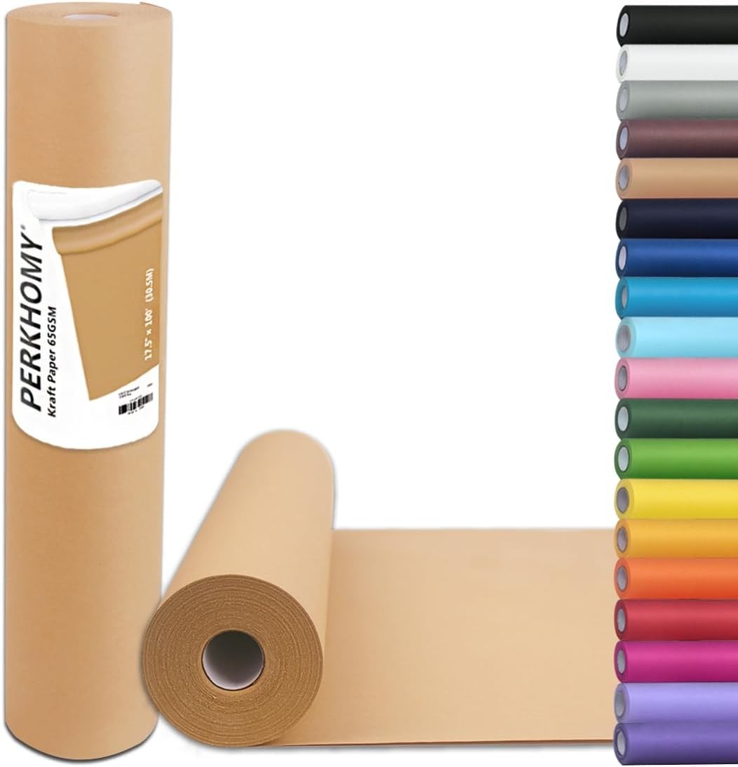 17.5″ x 1200” Brown Kraft Paper 50 lb Basis Thick Roll Packaging Shipping NEW**