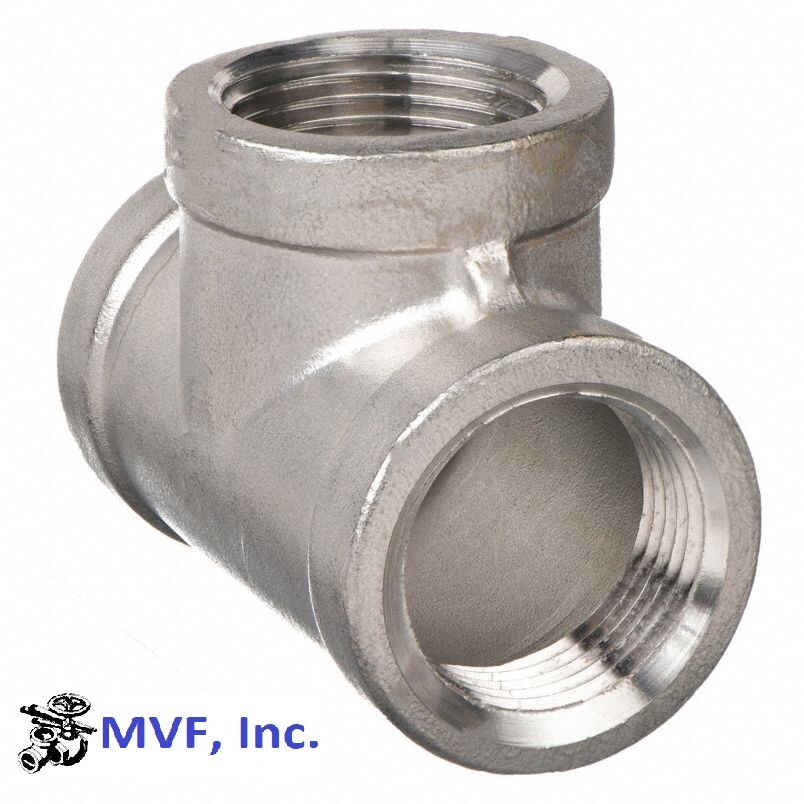 2″ 150 Female NPT Pipe Tee Cast 304 Stainless Steel Fitting <SS030941304
