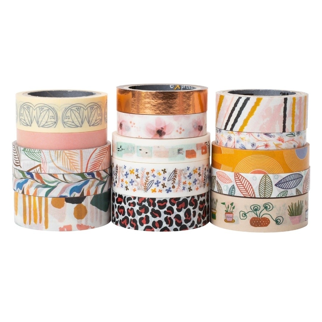 Scotch Washi Tape 15-pack Whimsical Design Small Rolls Varying Size s5