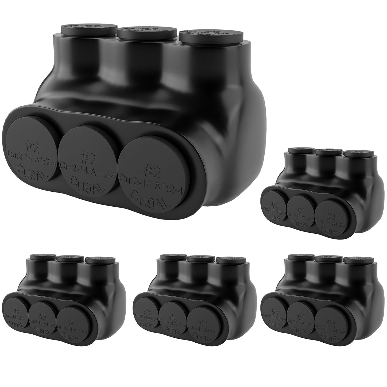 5Pcs Insulated Multi Cable Connectors 3 Port Single Entry Splice 2-14AWG UL List
