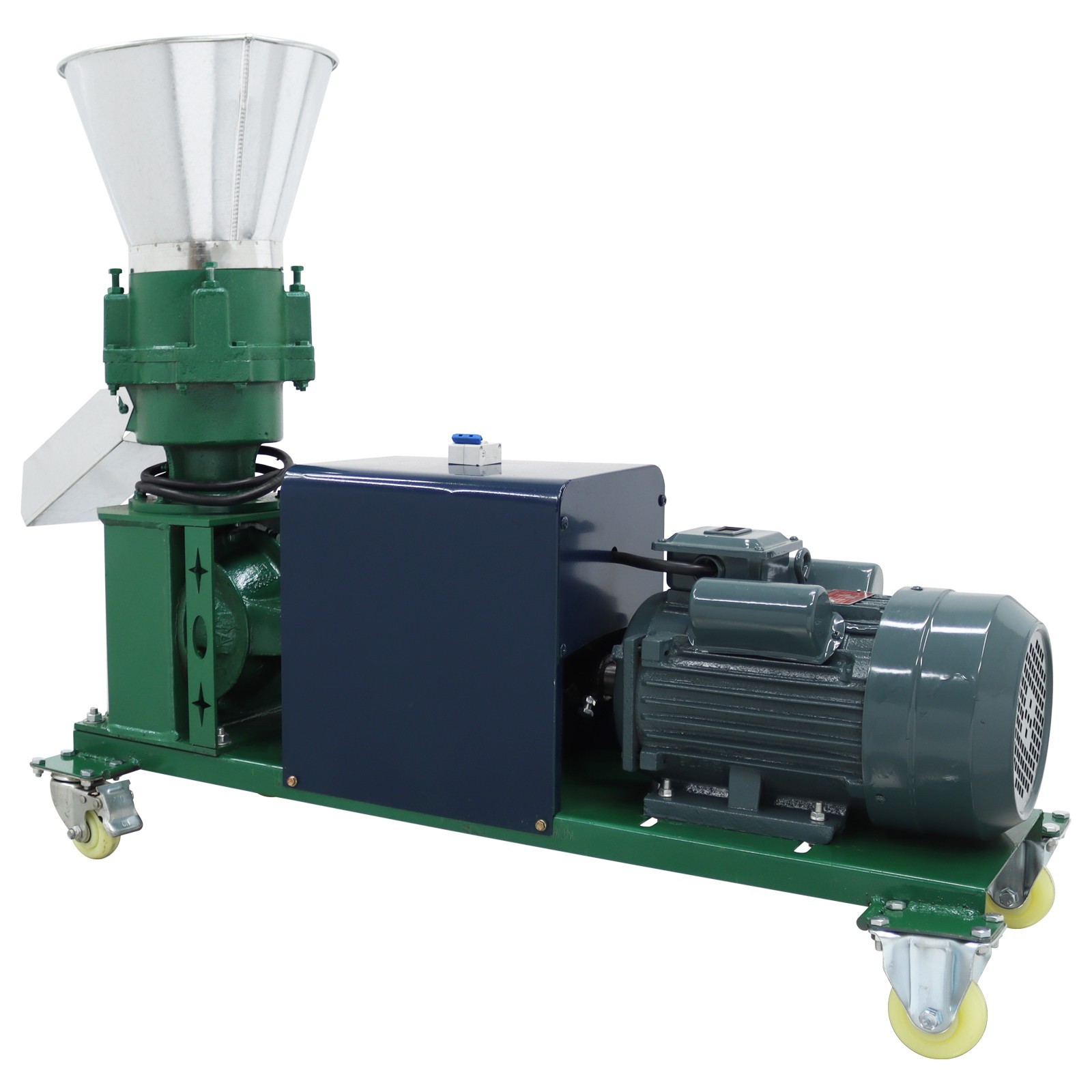 4Roller 2mm Animal Feed Pellet Mill Machine Fodder Pelletizer 150-200KG/h 220V