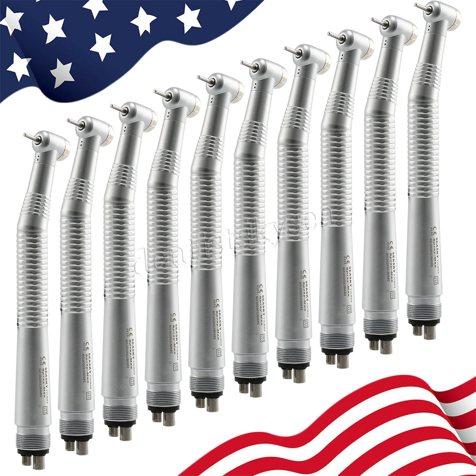 10X NSK Style Dental High Speed Handpiece Push Button Type 4 Hole US SEASKY-0:H